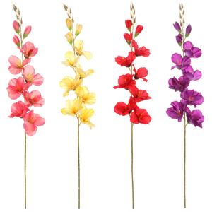 Gladiola - umělá řezaná, mix 4 barev, cena za 1 ks