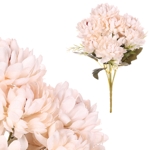 Chryzantéma - umělá kytice, barva krémová.