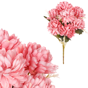 Chryzantéma - umělá kytice, barva růžová