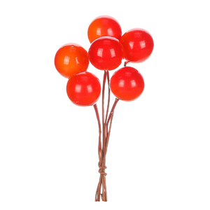 Kuličky na drátku - oranžové, cena za balení (48 ks)