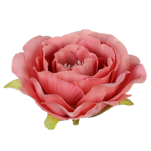 Růže, barva růžová. Květina umělá vazbová. Cena za balení 12 kusů.