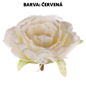 Růže - umělý květ, barva červená, cena za balení (12 ks)