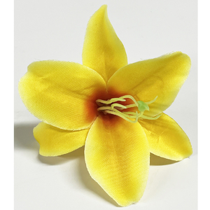 Lilie, barva žlutá. Květina umělá vazbová. Cena za balení 12ks.