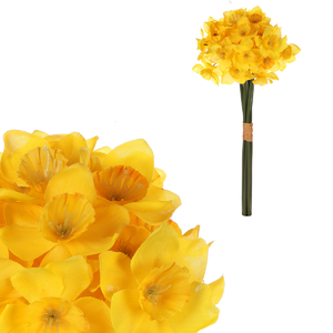 Narcis - umělá kytice, žlutá barva