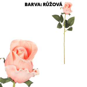 Růže pěnová - umělá řezaná, barva růžová