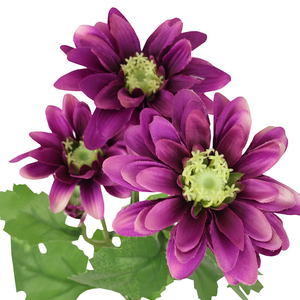 Kopretina - umělá květina, barva purpurová.