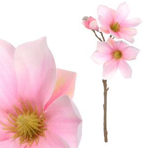 Magnolie - umělá květina, barva růžovo - bílá.