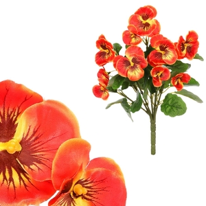 Maceška - umělá kytice, oranžová
