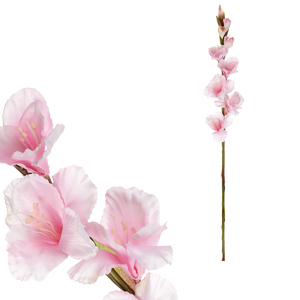 Gladiola - umělá řezaná, barva světle růžová