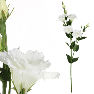 Eustoma - umělá řezaná květina, bílá