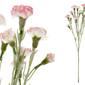 Mini Karafiát, barva bílo-růžová. Květina umělá.