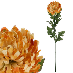 Chryzantéma velkokvětá - umělá řezaná květina, oranžová