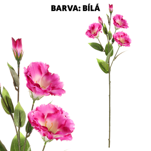 Eustoma - umělá řezaná květina, bílá