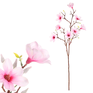 Magnolie - umělá řezaná květina, světle růžová