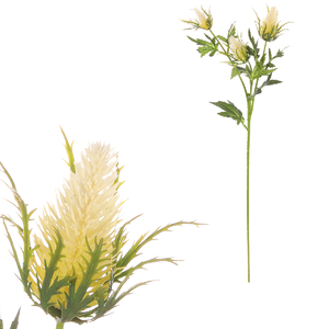 Eryngium - umělá květina, krémová barva.