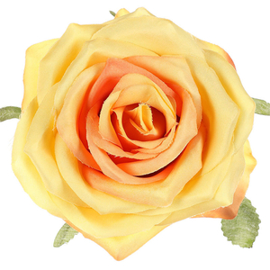 Růže, barva žluto-oranžová,květina umělá vazbová. Cena za balení 12 ks