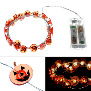 Řetěz s LED světýlky - halloween, barva teplá bílá