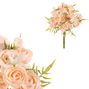 Ranunculus - umělá kytice, drobné květy, meruňkový