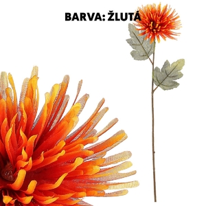 Chryzantéma - umělá řezaná květina, žlutá