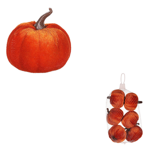 Dýně plastová s látkou, oranžová, cena za balení (6 ks)
