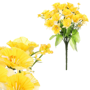 Narcis - umělá kytice, žlutá barva