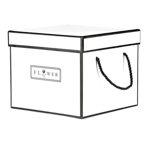Flower box - papír, krabice, barva bílá, cena za 1 ks