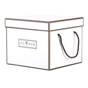 Flower box, papírový obal, šedivá barva, cena za kus