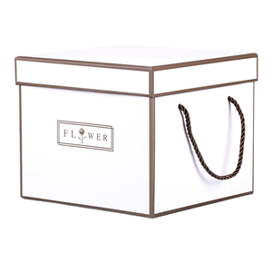 Flower box - papír, krabice, barva šedá, cena za 1 ks