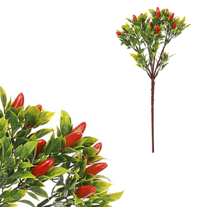 Papričky - umělý trs, mix 2 druhů, cena za 1 ks