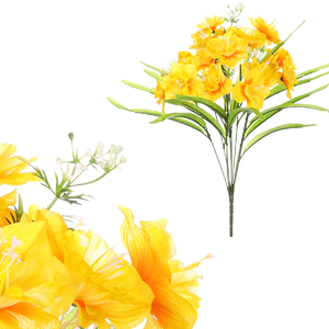Narcis - umělá kytice, žlutá barva