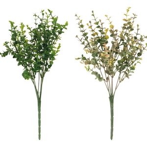 Eukalyptus. Květina umělá plastová. Mix 2 druhů.