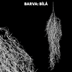 Drátovec - umělý převis, barva bílá s glitry