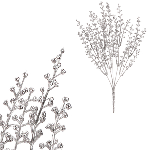 Vřes - umělý trs, barva stříbrná