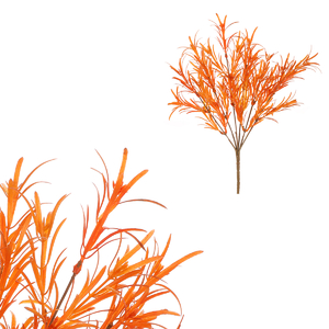 Trs s úzkými lístky - umělá větev, oranžová