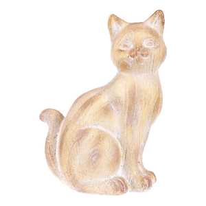 Kočka - zahradní figurka, polyresin, imitace dřeva