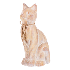 Kočka - zahradní figurka, magnesium, imitace dřeva