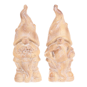 Trpaslík - polyresinová figurka, imitace dřeva, mix 2, cena za 1 ks