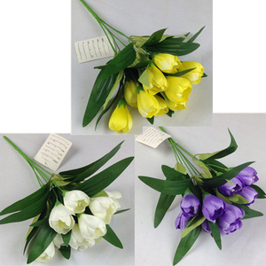 Krokusy puget, mix 3 barev (žlutá,bílá,fialová). Květina umělá.