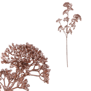 Umělá větev - drobné květy, barva růžová