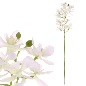 Orchidej drobnokvětá - umělá řezaná, bílá