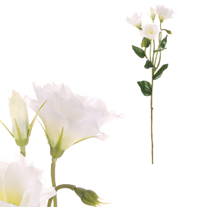 Eustoma - umělá řezaná květina, krémová