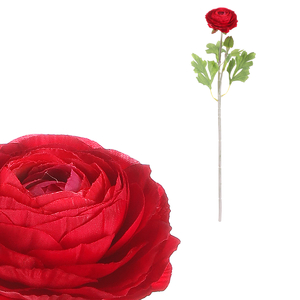 Ranunculus - umělá řezaná květina, červená