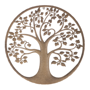 Strom kovový - dekorace na zeď, barva měděná