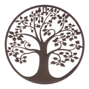 Strom kovový - dekorace na zeď, barva hnědá