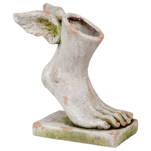 Noha, dekorace z MgO keramiky s otvorem na květináč