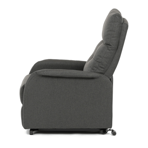 Polohovací křeslo, elektrické kabelové ovládání, šedá, látka, TV-5482 GREY2