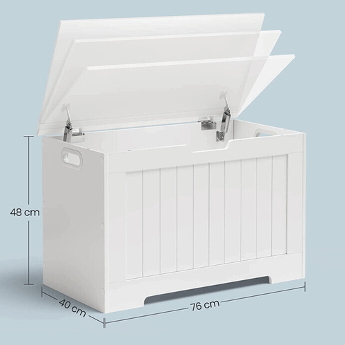 Úložný box, mdf, bílá, ABO-E1011 WT