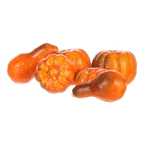 Dýně umělá - mix tvarů, oranžová, cena za balení (6 ks)