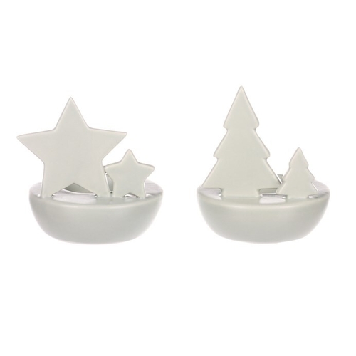 Svícen porcelánový - na čajovou svíčku, mix 3 druhů, cena za 1 ks