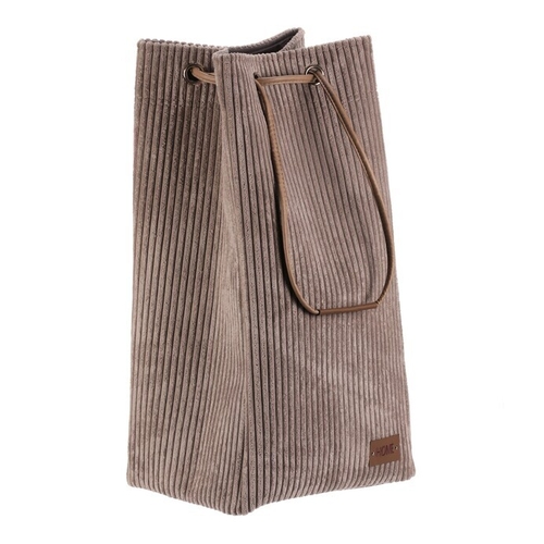 Koš prádelní - manšestr, stahovací, šedá barva